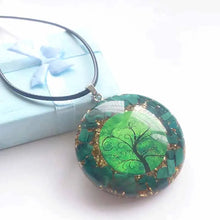 Load image into Gallery viewer, Orgonite Energy Pendant Green Malachite Tree of Life Orgone for Healing
