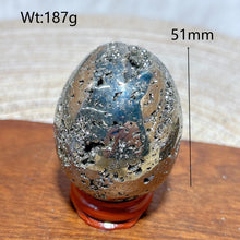 Load image into Gallery viewer, Natural Pyrite Geode Druzy Egg Polished High Quality Mineral Specimen