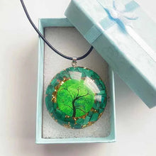 Load image into Gallery viewer, Orgonite Energy Pendant Green Malachite Tree of Life Orgone for Healing