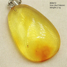 Load image into Gallery viewer, Natural Baltic Amber Teardrop Pendant – Premium Genuine Yellow Amber Necklace Gift