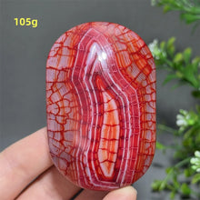 Load image into Gallery viewer, 1PC Natural Dragon Pattern Agate Palm Stone Polished