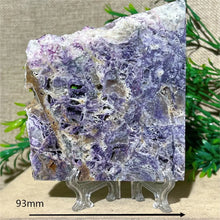 Load image into Gallery viewer, Druzy Sphalerite Crystal Slab Display – Natural Mineral Specimen Slice with Stand for Collection &amp; Home Decor