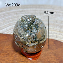 Load image into Gallery viewer, Natural Pyrite Geode Druzy Egg Polished High Quality Mineral Specimen