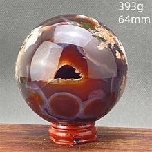 Load image into Gallery viewer, Natural Red Cherry Blossom Agate Sphere for Healing