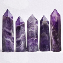 Load image into Gallery viewer, Natural Crystal Wand – Hexagonal Point Stone – Multiple Variants – Healing, Crafts, Home Decor, Gift