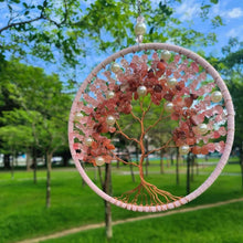 Load image into Gallery viewer, 1PC Tree of Life Crystal Wall Hanging Pendant Natural Stones Amethyst Lapis Lazuli Citrine Rose Quartz