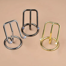 Load image into Gallery viewer, 1PC Minimalist Style Crystal Mineral Specimen Display Stand with Metal Base Home Decor