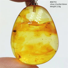 Load image into Gallery viewer, Natural Baltic Amber Teardrop Pendant – Premium Genuine Yellow Amber Necklace Gift