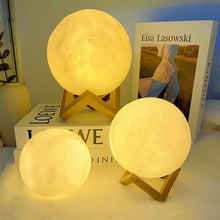Load image into Gallery viewer, LED Moon Crystal Display Light – Galaxy Night Lamp for Bedroom Decor, Gift &amp; Home Decoration