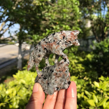 Load image into Gallery viewer, 7.5cm Natural Yooperlite Stone Wolf Carving