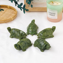 Load image into Gallery viewer, 1PC Natural Green Jade Turtle Carving – Crystal Tortoise Figurine for Reiki Healing &amp; Home Decor