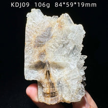 Load image into Gallery viewer, Natural Clear Quartz Skull Carving Mineral Specimen Unpolished Cluster