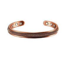 Load image into Gallery viewer, Copper Bracelet Unisex Magnetic Twisted 8.4mm Adjustable