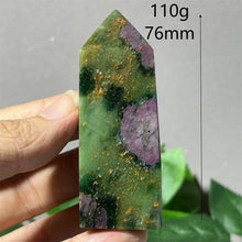 Load image into Gallery viewer, 1PC Natural Ruby Zoisite Emerald Mineral Obelisk for Healing