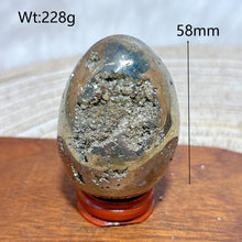 Load image into Gallery viewer, Natural Pyrite Geode Druzy Egg Polished High Quality Mineral Specimen
