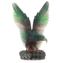 Load image into Gallery viewer, 8" Eagle Natural Fluorite Crystal Carving Home Decor
