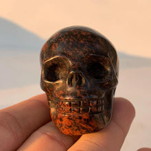 Load image into Gallery viewer, 1PC Natural Red Obsidian Skull Carving Home Decor