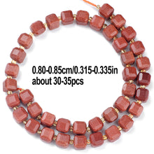 Load image into Gallery viewer, Gold Sandstone Faceted Cube Beads – Natural Gemstone Spacer Beads for DIY Jewelry Making, Bracelets &amp; Earrings