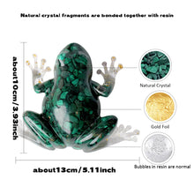 Load image into Gallery viewer, 1PC Natural Malachite Carved Crystal Frog Statue