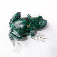 Load image into Gallery viewer, 1PC Natural Malachite Carved Crystal Frog Statue