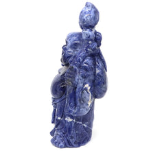 Load image into Gallery viewer, 8.9" Maitreya Buddha Natural Blue Sodalite Crystal Carving Lucky Home Decor