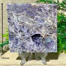 Load image into Gallery viewer, Druzy Sphalerite Crystal Slab Display – Natural Mineral Specimen Slice with Stand for Collection &amp; Home Decor