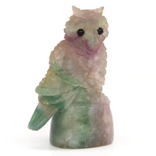 Load image into Gallery viewer, 3" Owl Statue Natural Fluorite Crystal Carving Home Decor