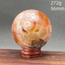 Load image into Gallery viewer, Natural Red Cherry Blossom Agate Sphere for Healing