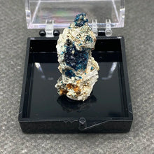 Load image into Gallery viewer, Natural Blue Stibiconite Mineral Specimen – Rare Crystal Gemstone Collection with Display Box