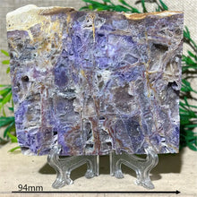 Load image into Gallery viewer, Druzy Sphalerite Crystal Slab Display – Natural Mineral Specimen Slice with Stand for Collection &amp; Home Decor