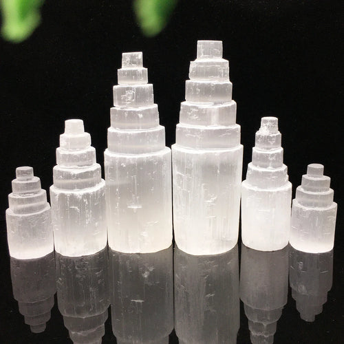 Natural White Selenite Tower