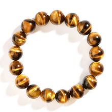 Load image into Gallery viewer, 12mm Natural Tigers Eye Stone Bracelet for Healing