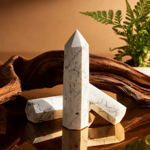 Load image into Gallery viewer, 1PC Natural Howlite Crystal Obelisk for Healing