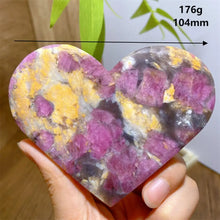 Load image into Gallery viewer, High Quality Natural Pink Tourmaline Smoky Quartz Lepidolite Crystal Heart