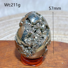 Load image into Gallery viewer, Natural Pyrite Geode Druzy Egg Polished High Quality Mineral Specimen