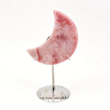 Load image into Gallery viewer, 1PC Natural Pink Opal Moon Crystal Carving Home Decor