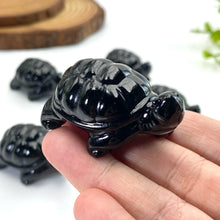 Load image into Gallery viewer, 1PC Obsidian Tortoise Carving