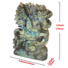 Load image into Gallery viewer, 6.9" Unicorn Horse Natural Flash Labradorite Home Decor
