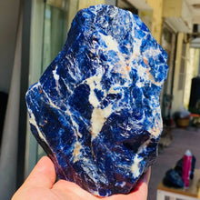 Load image into Gallery viewer, Natural Large Noble Dark Blue Sodalite Raw Stone Specimen