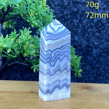 Load image into Gallery viewer, Rare Natural Striped Calcite And Agate Symbiont Crystal Obelisk