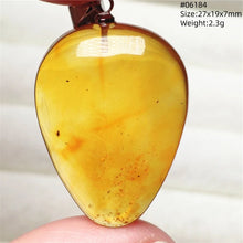 Load image into Gallery viewer, Natural Baltic Amber Teardrop Pendant – Premium Genuine Yellow Amber Necklace Gift
