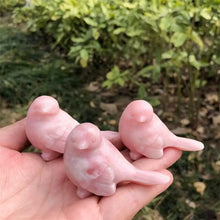 Load image into Gallery viewer, 1PC Natural Pink Opal Bird Carving Polished Home Decor