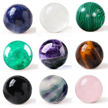 Load image into Gallery viewer, 30mm Polished Crystal Spheres – Multiple Stone Options – Wooden Base Sold Separately