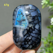 Load image into Gallery viewer, 1PC Natural Dragon Pattern Agate Palm Stone Polished