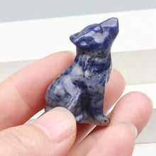Load image into Gallery viewer, Crystal Carved Wolf Statue Multiple Variants
