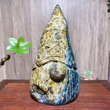 Load image into Gallery viewer, Natural Ocean Jasper Gnome Carving – Hand Carved Crystal Gemstone Figurine for Collection &amp; Home Decor
