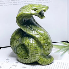 Load image into Gallery viewer, Natural Ophiolite Snake Carving fHome Decor