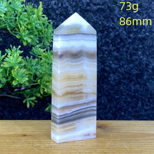Load image into Gallery viewer, Rare Natural Striped Calcite And Agate Symbiont Crystal Obelisk