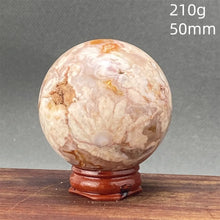 Load image into Gallery viewer, Natural Red Cherry Blossom Agate Sphere for Healing