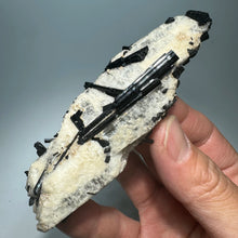 Load image into Gallery viewer, Natural Madagascar Black Tourmaline Mineral Specimen with Clear Quartz for Healing